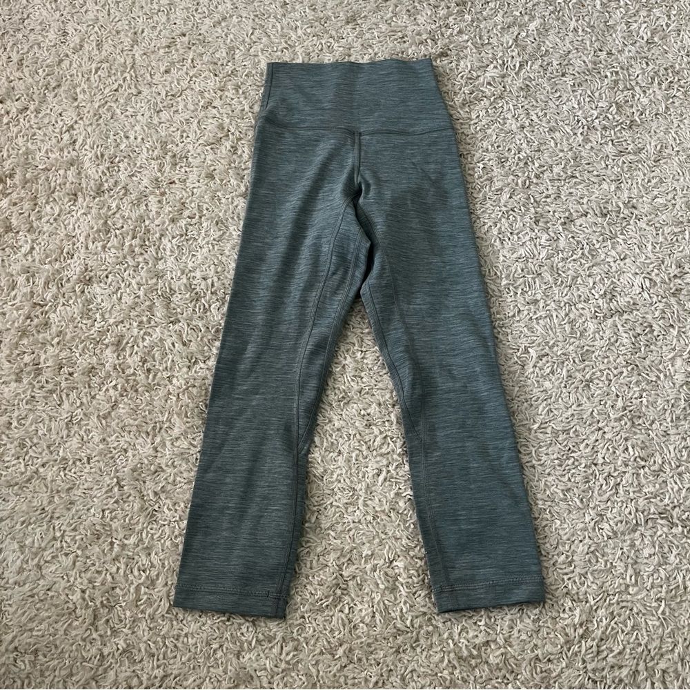 lululemon align 21" leggings heathered tidewater teal size 0